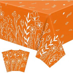 3 Pack Coquette Pink Bow Plastic Tablecloth, Disposable Party Table Cloth in Kuwait