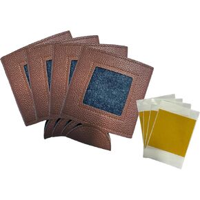 4PCS Self Finishing PU Leather Can Cozy for Needlepoint 2.36 x 2.36 Inch Canvas DIY Craft Accessory in Kuwait