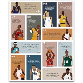 LOLUIS Gifts for Men, Basketball Superstars Motivational Quotes Artwork Decor Unique Sports Present Idea for Birthday Christmas Teen Boys Room in Saudi Arabia