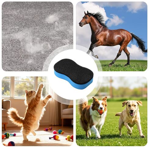 Horse Groomer Shower Sponge Grooming Tool for Cleaning and Massage,Reusable Versatility Brush Scrubber for Body Hair,1 Pack in Kuwait