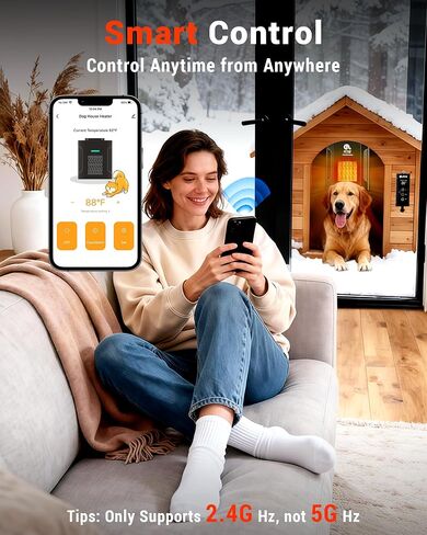PETNF Dog House Heater – 45℉ to 113℉ Thermostat with WiFi App Control in Kuwait