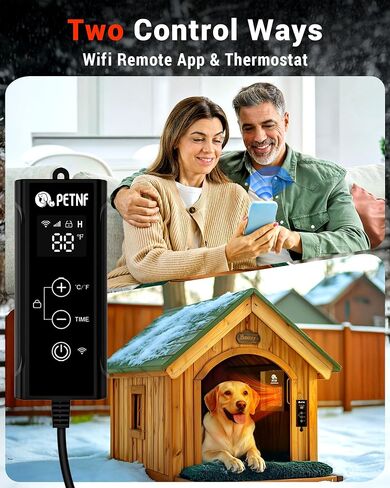 PETNF Dog House Heater – 45℉ to 113℉ Thermostat with WiFi App Control in Kuwait