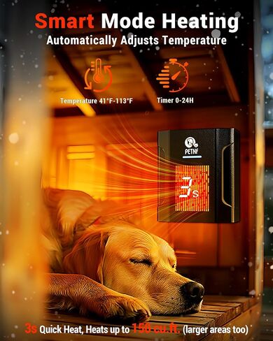 PETNF Dog House Heater – 45℉ to 113℉ Thermostat with WiFi App Control in Kuwait