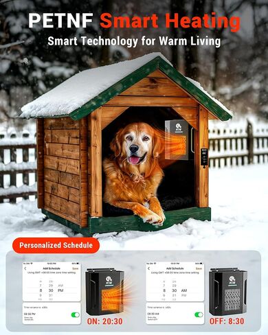 PETNF Dog House Heater – 45℉ to 113℉ Thermostat with WiFi App Control in Kuwait