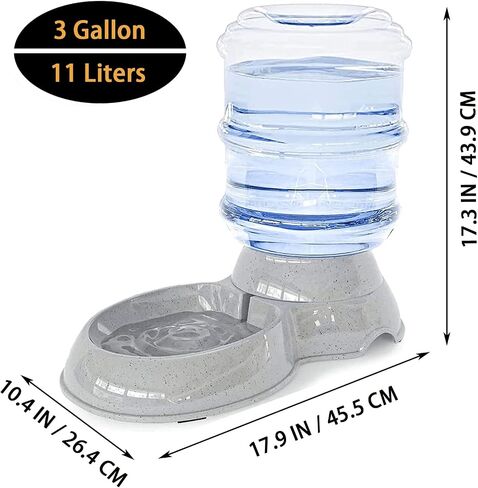 Automatic Dog Water Dispenser, 3 Gallon| 11L Gravity Automatic Pet Water Dispenser Station, Pet Waterer for Dogs and Cats, Large Capacity Water Feeder (3 Gallon Water) in Kuwait