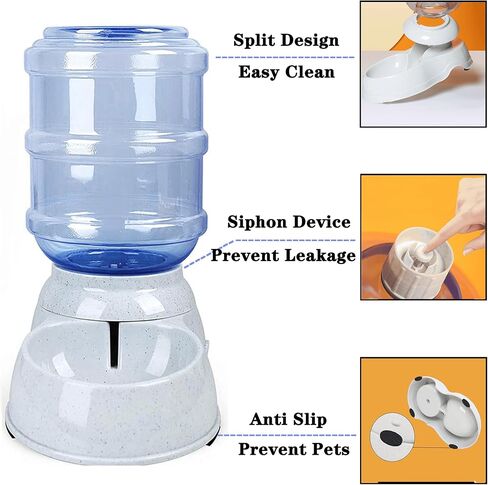 Automatic Dog Water Dispenser, 3 Gallon| 11L Gravity Automatic Pet Water Dispenser Station, Pet Waterer for Dogs and Cats, Large Capacity Water Feeder (3 Gallon Water) in Kuwait