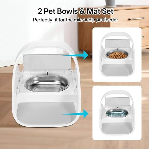 Stainless Steel Bowls for Automatic Microchip Pet Feeder in Kuwait