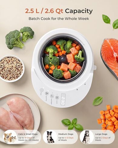 Pet Food Maker, 2.6 Qt Electric Dog & Cat Fresh Meal Cooker in Saudi Arabia