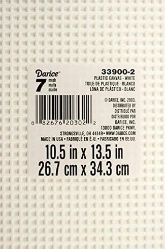 7 Mesh Count White Plastic Canvas Sheet 10.5 x 13.5 Inch 1 Sheet in Kuwait
