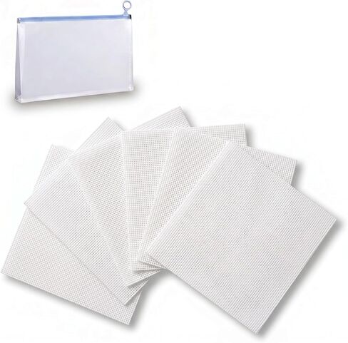 13 Mesh Needlepoint Canvas Blank, 6 Pack, Cotton, 10.2 x 10.2 in in Saudi Arabia