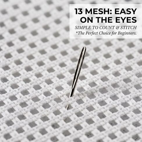 13 Mesh Needlepoint Canvas Blank, 6 Pack, Cotton, 10.2 x 10.2 in in Saudi Arabia