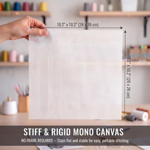 13 Mesh Needlepoint Canvas Blank, 6 Pack, Cotton, 10.2 x 10.2 in in Saudi Arabia