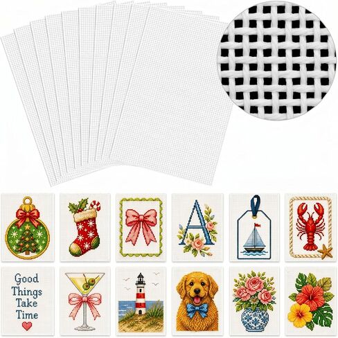 Knitgrip 10 Pieces 13 Mesh 8 x 10 Inch Needlepoint Canvas in Saudi Arabia