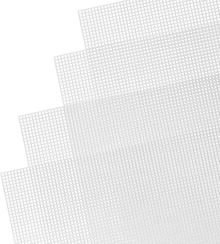 SAVITA 6 Pieces 13x10.24in 7 Count Plastic Needlepoint Canvas White Plastic mesh Sheets for Embroidery Crafting and Knit and Crochet Projects in Kuwait