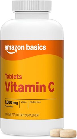 Amazon Elements Vitamin C 1000mg, Supports Healthy Immune System, Vegan, 300 Tablets, 10 month supply in Saudi Arabia
