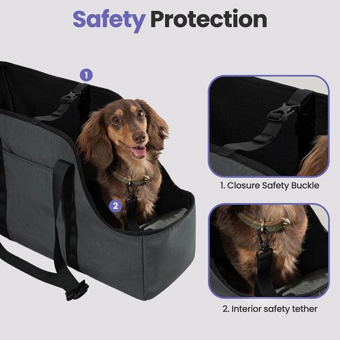 Dog Purse Carrier for Small Dogs,Dachshund Dog Carrier Tote Bag,Long-Bodied Dog Bag,Hands-Free Pet Carrier Bag&Dog Car Seat,Puppy Travel Carrier Bag,Max 18 lb (Black) in Kuwait