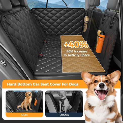 Dog Car Seat Cover for Back Seat, Hard Bottom Back Seat Extender for Dog in Saudi Arabia