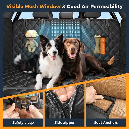 Dog Car Seat Cover for Back Seat, Hard Bottom Back Seat Extender for Dog in Saudi Arabia