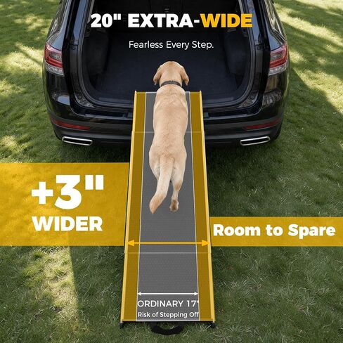 CAMMOO Dog Ramp for Car, 73''L x 20''W Foldable Pet Ramp for Large Dogs in Kuwait