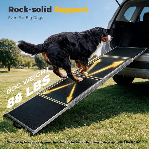 CAMMOO Dog Ramp for Car, 73''L x 20''W Foldable Pet Ramp for Large Dogs in Kuwait