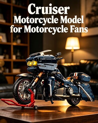 Cruiser Motorcycle Building Set for Adults Technic Motorbike Model Toy in Kuwait