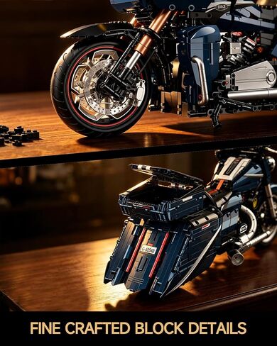 Cruiser Motorcycle Building Set for Adults Technic Motorbike Model Toy in Kuwait