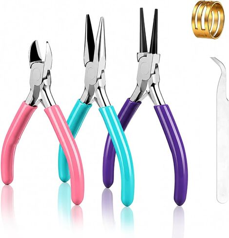 Pliers for Jewelry Making, 3 Pcs Set Needle Nose Wire Cutters in Kuwait