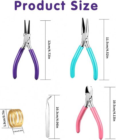 Pliers for Jewelry Making, 3 Pcs Set Needle Nose Wire Cutters in Kuwait