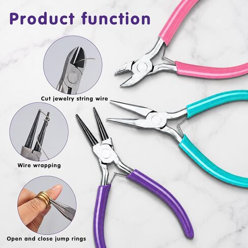 Pliers for Jewelry Making, 3 Pcs Set Needle Nose Wire Cutters in Kuwait