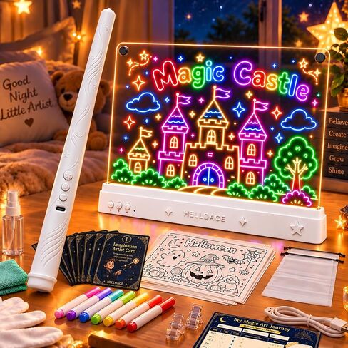 HELLOACE 16-Inch LED Drawing Board for Kids with Magic Wand Remote Control in Kuwait