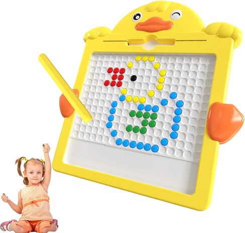 Cartoon Magnetic Drawing Board – Shiba & Bear Dot Art Color Matching Magnet Dot Beads Board Cute Doodle Drawing Pad Tablet with Pen Creative Draw Boards Adult Travel Home Gift(Dog,Large) in Kuwait