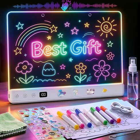 16" LED Drawing Board for Kids Birthday Gift, Glow Doodle LED Note Board in Kuwait