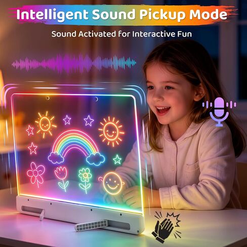 16" LED Drawing Board for Kids Birthday Gift, Glow Doodle LED Note Board in Kuwait