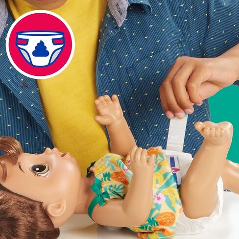 Baby Alive Magical Mixer Baby Doll Tropical Treat with Blender Accessories, Drinks, Wets, Eats, Brown Hair Toy for Kids Ages 3 and Up in Kuwait