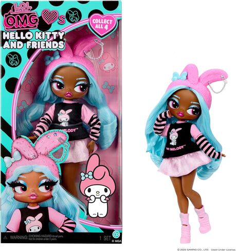 LOL Surprise OMG Loves Hello Kitty and Friends – My Melody – Fashion Doll Inspired by Hello Kitty and Friends Character – Play & Display! in Kuwait