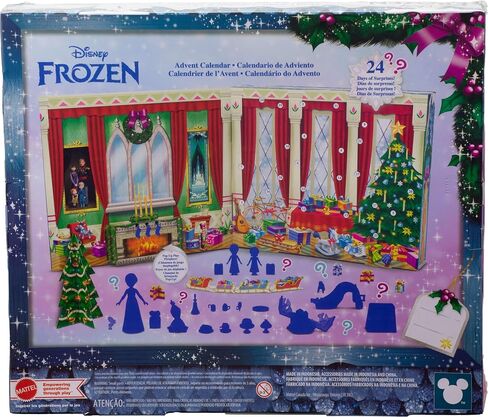 Mattel Disney Frozen Young Anna & Elsa Small Doll Advent Calendar in Kuwait