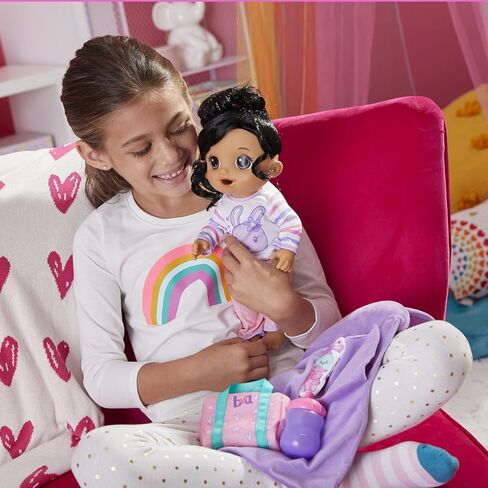 Baby Alive Bunny Sleepover Baby Doll, Bedtime-Themed 12-Inch Dolls, Sleeping Bag & Bunny-Themed Doll Accessories, Toys for 3 Year Old Girls and Boys and Up, Brown Hair (Amazon Exclusive) in Kuwait