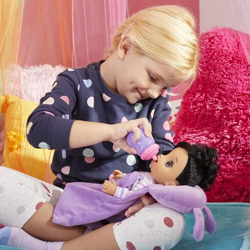 Baby Alive Bunny Sleepover Baby Doll, Bedtime-Themed 12-Inch Dolls, Sleeping Bag & Bunny-Themed Doll Accessories, Toys for 3 Year Old Girls and Boys and Up, Brown Hair (Amazon Exclusive) in Kuwait