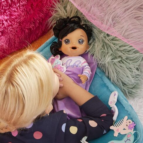 Baby Alive Bunny Sleepover Baby Doll, Bedtime-Themed 12-Inch Dolls, Sleeping Bag & Bunny-Themed Doll Accessories, Toys for 3 Year Old Girls and Boys and Up, Brown Hair (Amazon Exclusive) in Kuwait