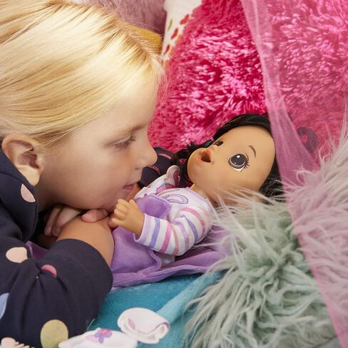Baby Alive Bunny Sleepover Baby Doll, Bedtime-Themed 12-Inch Dolls, Sleeping Bag & Bunny-Themed Doll Accessories, Toys for 3 Year Old Girls and Boys and Up, Brown Hair (Amazon Exclusive) in Kuwait