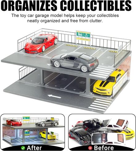 1/24 Scale 2 Layers Cars Display Case for Model Car Display and Storage in Kuwait