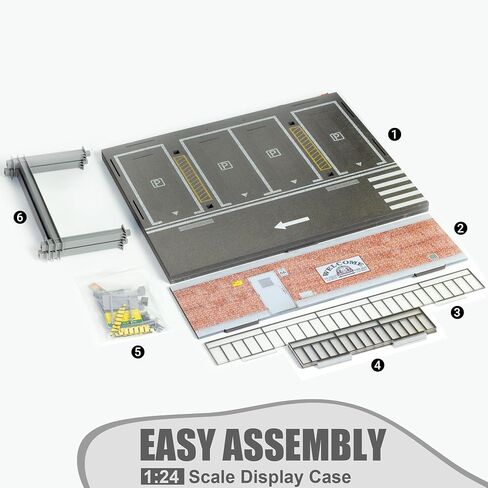 1/24 Scale 2 Layers Cars Display Case for Model Car Display and Storage in Kuwait