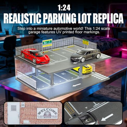 1/24 Scale 2 Layers Cars Display Case for Model Car Display and Storage in Kuwait