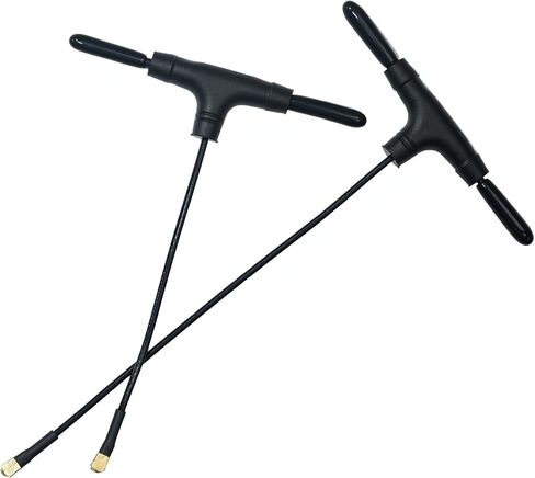 2PCS UFL 2.4GHz T Antenna Black Plastic Replacement for ELRS Receiver FPV Drone Tiny Whoop Fixed Wing RC Plane (4.33x2.28in) in Kuwait