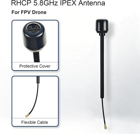 5.8GHz U.FL RHCP FPV Antenna Long Range IPEX RHCP LDS FPV Racing Antenna for Micro Drone Racing Drone Quadcopter Fixed-Wing Models Whoops Multicopter TX/RX in Kuwait
