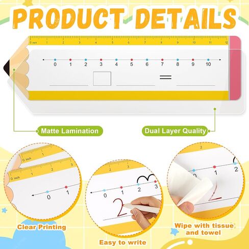 26 Pcs Number Lines for Students Kindergarten Classroom Must Haves Number Line for Classroom Wall First 2nd 1st Grade Must Haves Special Education Dry Erase White Board Numberline Math Manipulatives in Saudi Arabia