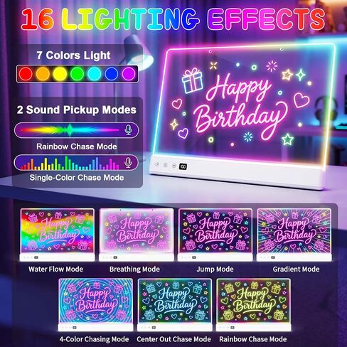 Rechargeable LED Drawing Board for Kids, Glow Doodle LED Note Board in Kuwait