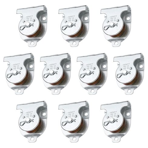 AuInn Ceiling Mount Single Pulleys, 1-1/2 Inch Wall Mount Pulley, 10 Packs Ceiling Single Pulley for 3/8" Wire or Rope in Saudi Arabia