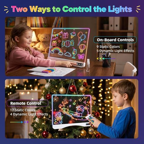 LED Drawing Board for Kids Ages 3-12,Glow Drawing Doard Gifts for Girl&Boy in Kuwait
