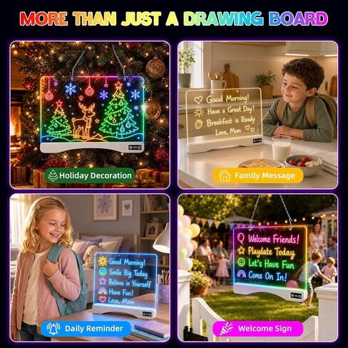 LED Drawing Board for Kids Ages 3-12,Glow Drawing Doard Gifts for Girl&Boy in Kuwait